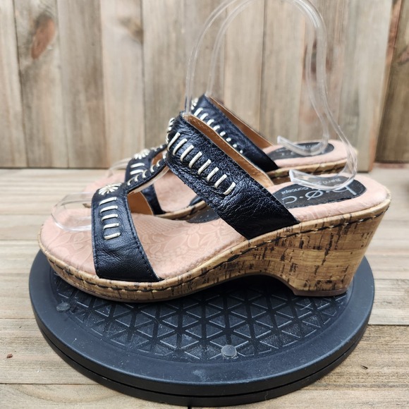 BOC Born Concept Womens size 6 Cork Wedge Heel Slide Sandals - Picture 4 of 10